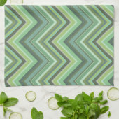 Oliven Green Zigzag Handtuch (Gefaltet)