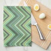 Oliven Green Zigzag Handtuch (Viertel Falte)