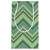 Oliven Green Zigzag Kleine Geschenktüte (Vorderseite)