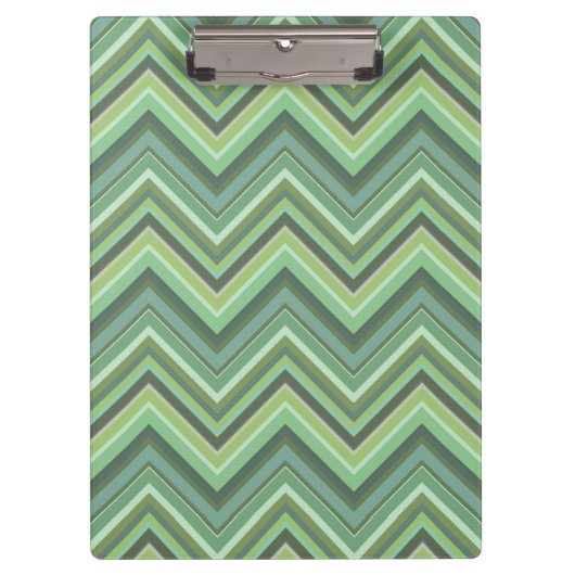 Oliven Green Zigzag Klemmbrett (Vorderseite)