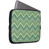 Oliven Green Zigzag Laptopschutzhülle (Vorne Rechts)