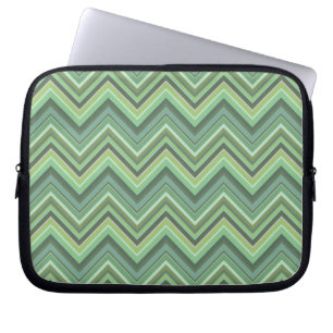 Oliven Green Zigzag Laptopschutzhülle