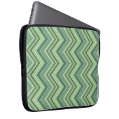 Oliven Green Zigzag Laptopschutzhülle (Vorne Rechts)