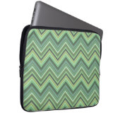 Oliven Green Zigzag Laptopschutzhülle (Vorne Rechts)