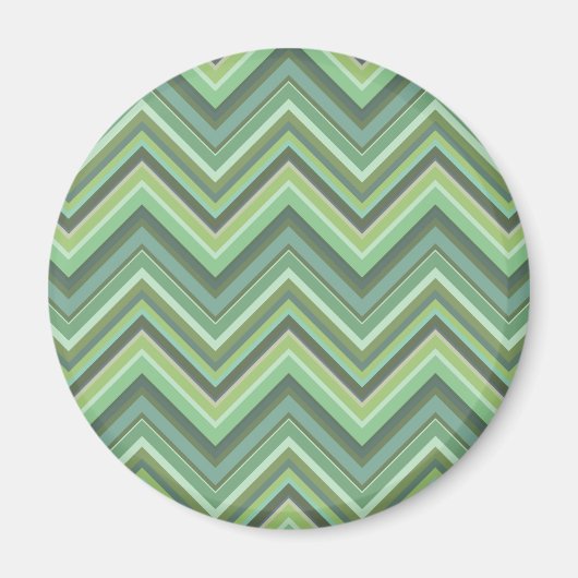 Oliven Green Zigzag Magnet (Vorne)
