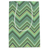 Oliven Green Zigzag Mittlere Geschenktüte (Vorderseite)