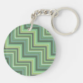 Oliven Green Zigzag Schlüsselanhänger (Rückseite)