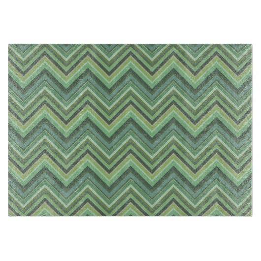 Oliven Green Zigzag Schneidebrett (Vorderseite)