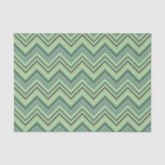 Oliven Green Zigzag Seidenpapier (Vorderseite)