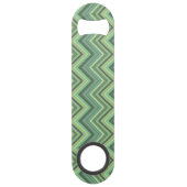 Oliven Green Zigzag Speedflaschenöffner (Rückseite)