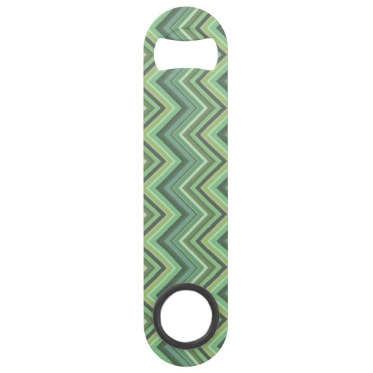 Oliven Green Zigzag Speedflaschenöffner (Vorderseite)