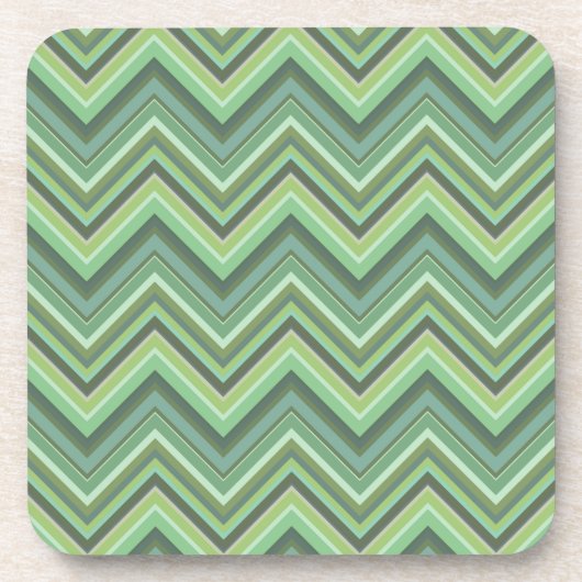 Oliven Green Zigzag Untersetzer (Vorderseite)