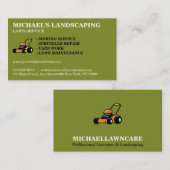 Oliven-Grün-Rasen-Service-Landschaft Visitenkarte (Vorne/Hinten)