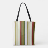 Oliven, grün und rot Streifen Tasche (Rückseite)