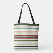 Oliven, grün und rot Streifen Tasche (Rückseite)