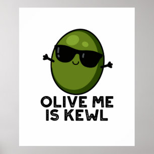 Oliven Ich halte Coolen Olivenpuppen Poster