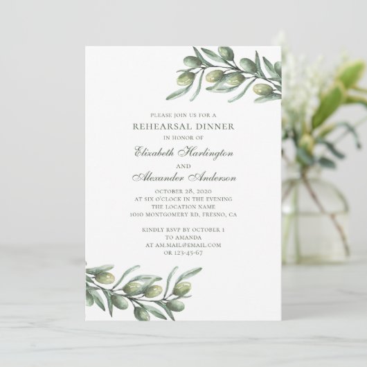 Oliven. Italienisches Probe Abendessen. Sommer bot Einladung (Stehend Vorderseite)