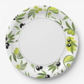 Oliven Pappteller (Vorderseite)