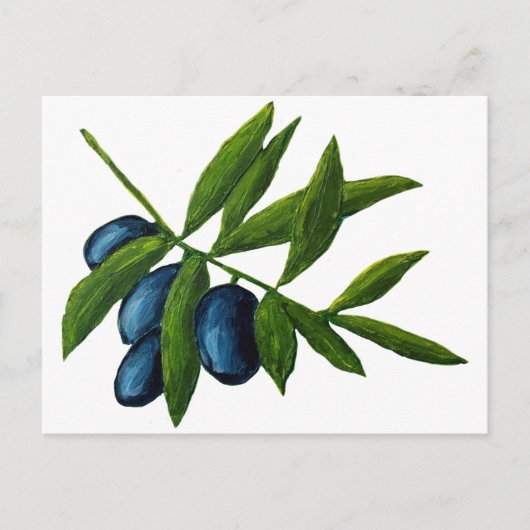 Oliven Postkarte (Vorderseite)