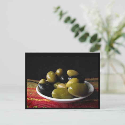 Oliven Postkarte (Stehend Vorderseite)