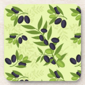 Oliven Print Plastic Untersetzer Set (Vorderseite)