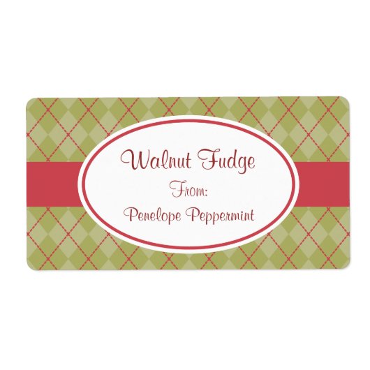 Oliven Raute Holiday Labels (Vorne)