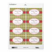 Oliven Raute Holiday Labels (Vorne)