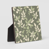 Oliven-Salbei-Botanische Blätter Muster Fotoplatte (Vorderseite)