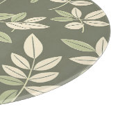 Oliven-Salbei-Botanische Blätter Muster Schneidebrett (Ecke)