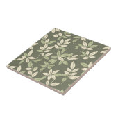 Oliven-Salbei-Botanisches-Blatt-Muster  Fliese (Seite)