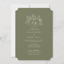 Oliven-Salbei-Herbst-Botanische-Hochzeitseinladung