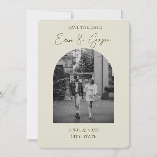 Oliven Save The Date (Vorderseite)