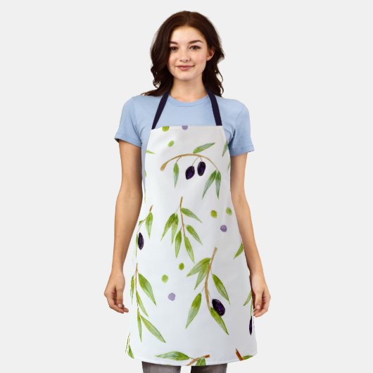 Oliven Schürze (Getragen)