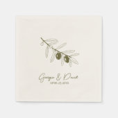 Oliven Serviette (Vorderseite)