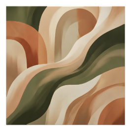 Oliven-Terrakotta-Abstrakt-Galerie-Kunst-Fotodruck Fotodruck