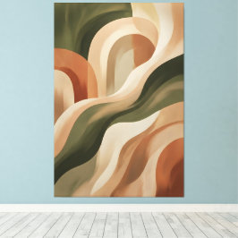 Oliven-Terrakotta-Abstrakt-Galerie-Kunst-Leinwandd Leinwanddruck
