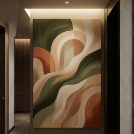 Oliven-Terrakotta-Abstrakt-Galerie-Kunst-Leinwandd Leinwanddruck