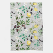 Oliven, Toskana, Blume, Mittelmeer, Zitrone Geschirrtuch (Vertikal)