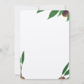 Oliven-toskanischer Lorbeer-Hochzeit Einladung (Rückseite)