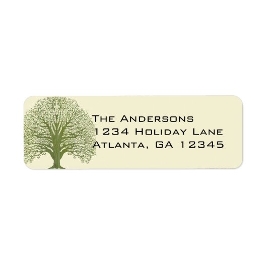 Oliven Tree Wirbel Labels (Vorne)