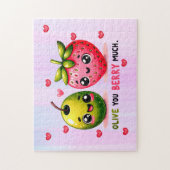 Oliven und Erdbeeren Puzzle (Vertikal)