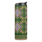 Oliven und Lavendel Azulejos mit Namen Thermosbecher (Nach links gedreht)