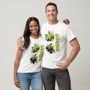 Oliven- und Olivenöl- Botanische Bio ز ي ت و ن ز ي T-Shirt