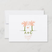 Oliven- und Peach-Beach-Typografie einladen RSVP Karte (Rückseite)