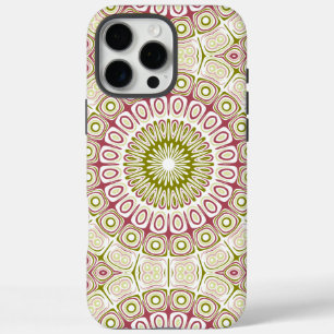 Oliven- und Rosen-Mandala-Muster iPhone 16 Pro Max Hülle