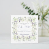 Oliven und Rosmarin Hochzeit Einladung (Stehend Vorderseite)