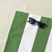 Oliven- und Weißstreifen | Bridesmaid Beach Handtu Strandtuch (Beispiel)