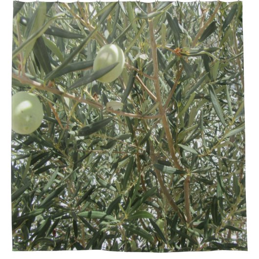 Olivenbaum-Blätter Duschvorhang (Vorderseite)