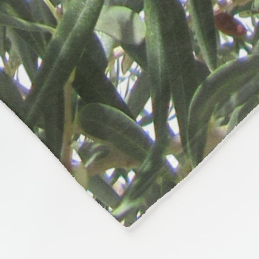Olivenbaum-Blätter Fleecedecke (Ecke)