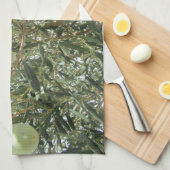 Olivenbaum-Blätter Geschirrtuch (Viertel Falte)